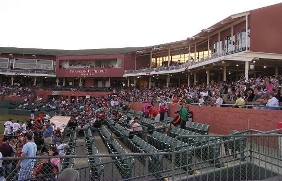 Looking towards home from the 3rd base side